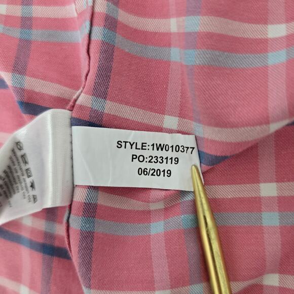 Vineyard Vines Murray Performance Shirt Big & Tall 2XB Classic Fit Pink Plaid - Picture 15 of 15